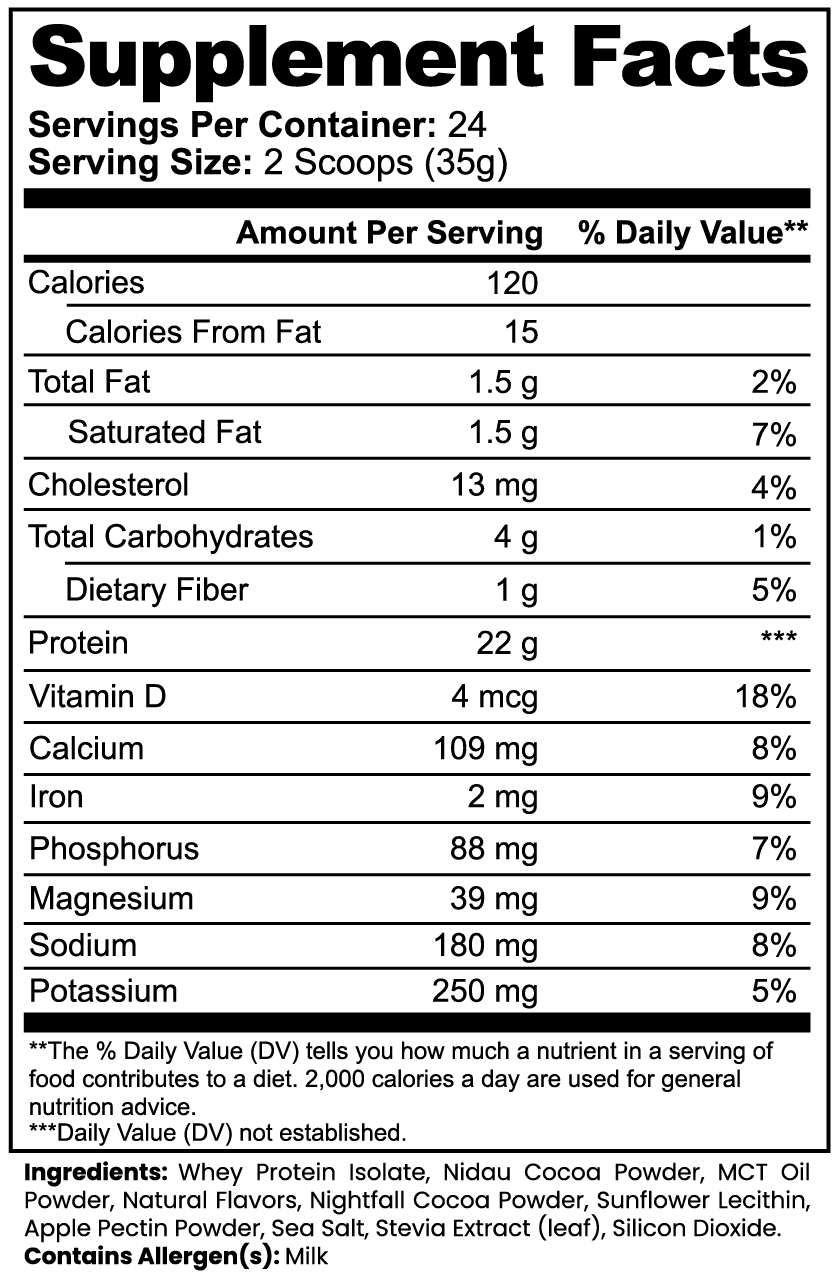 Super Angels Nutrition Advanced Whey Protein Isolate Powder Chocolate