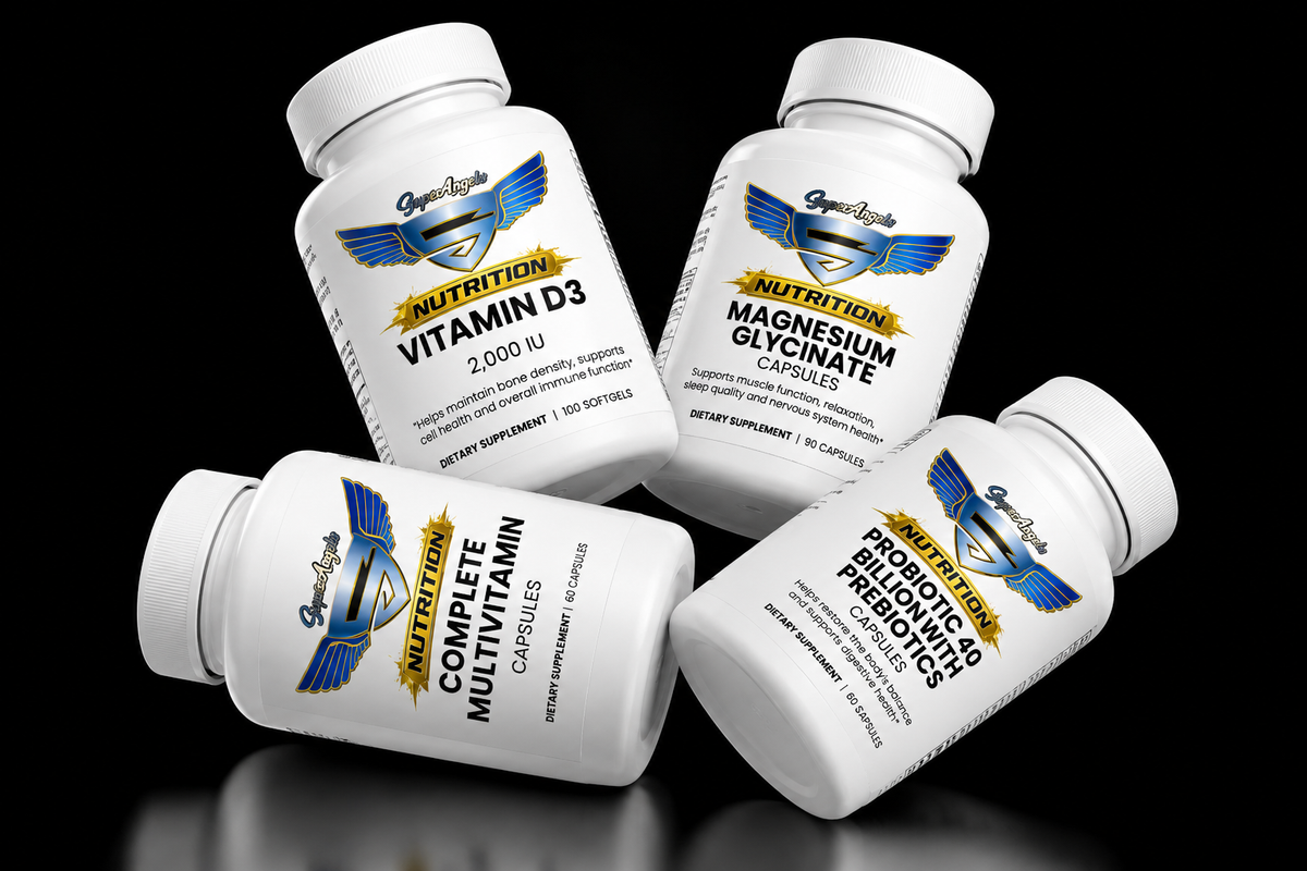 Super Angels Nutrition Multivitamin Magnesium Vitamin D3 Probiotic Bundle