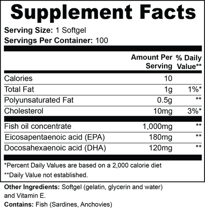 Super Angels Nutrition Omega-3 EPA 180mg DHA 120mg Fish Oil
